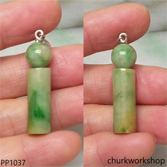 Light green jade cylinder