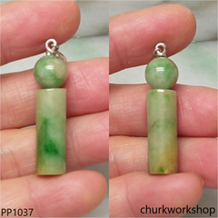 Light green jade cylinder