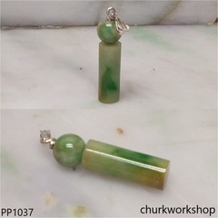 Light green jade cylinder