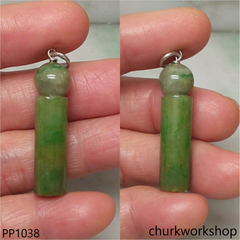 Light green jade cylinder