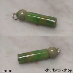 Light green jade cylinder