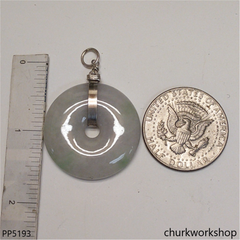 Pale lavender jade Donut pendant