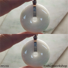 Pale lavender jade Donut pendant