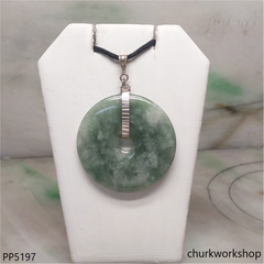 Molt green jade Donut pendant