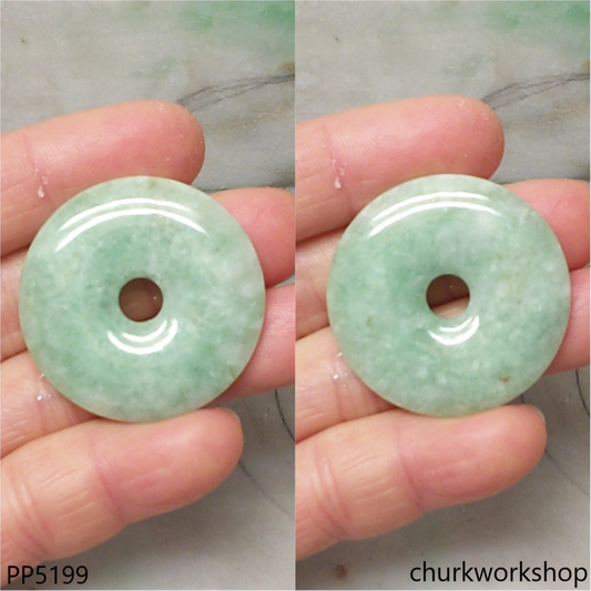 Light green jade Donut pendant