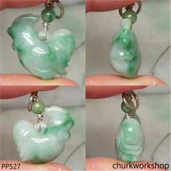 Small jade rooster pendant