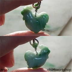 Small jade rooster pendant