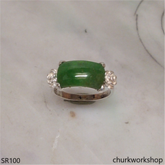 Green jade ring