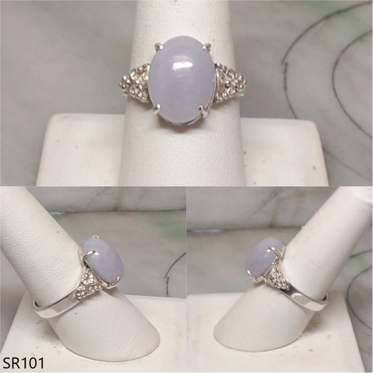Lavender jade ring
