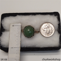 Bluish green jade ring unisex