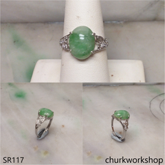 Green jade ring