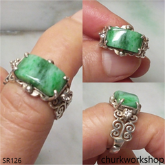 Green jade ring