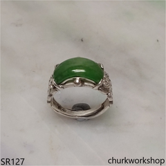 Green jade ring