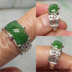 Green jade ring