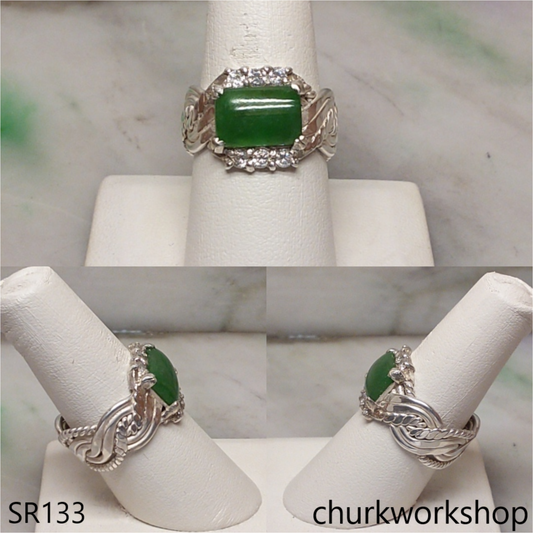 Green jade ring