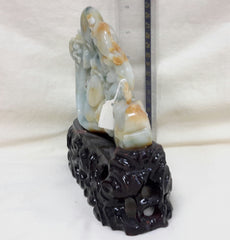 Rare multiple color jade Dragon with (Ruyi) means wishes fulfilled