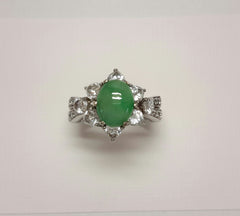 Reserved for shakey38 Green jade slver ring