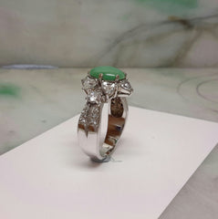 Reserved for shakey38 Green jade slver ring