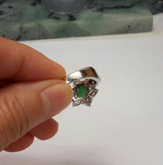 Reserved for shakey38 Green jade slver ring
