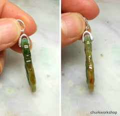 Multi-color jade pendant