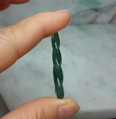 Dark green jade pendant