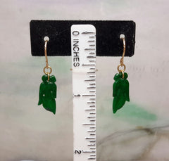 Jadeite natural color earrings