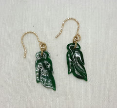 Jadeite natural color earrings
