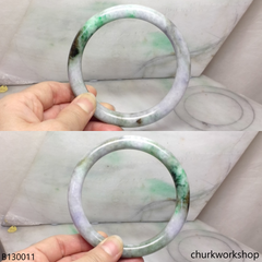 Extra large multi-color jade bangle