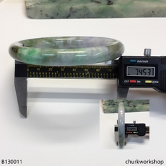 Extra large multi-color jade bangle