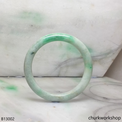 Pale green with splotches apple green jade bangle