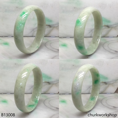 Extra large light green jade bangle