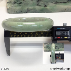 Upper arm light green jade bangle