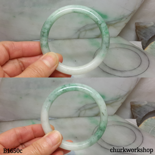 Spinach green jade bangle