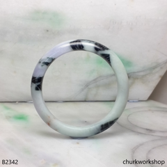 Light green mix lavender & dark green jade bangle