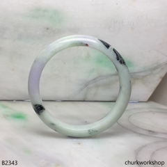 Light green mix lavender & dark green jade bangle