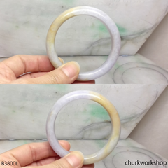 Lavender mix yellow jade bangle