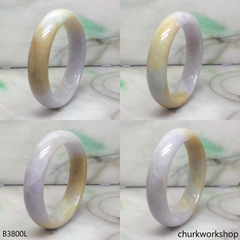 Lavender mix yellow jade bangle