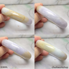 Lavender mix yellow jade bangle