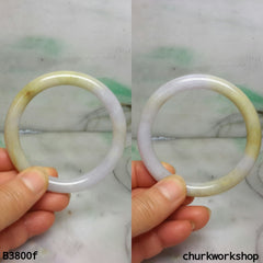 Lavender mix yellow jade bangle