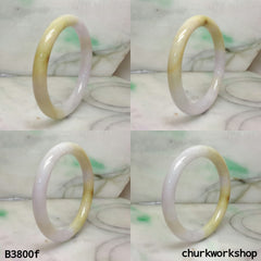 Lavender mix yellow jade bangle