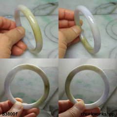 Lavender mix yellow jade bangle