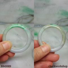 Pale lavender mix green splotches baby bangle