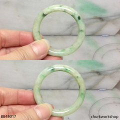 Light green with splotches dark green baby bangle