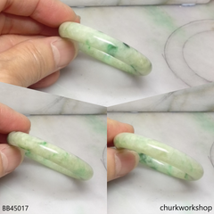 Light green with splotches dark green baby bangle