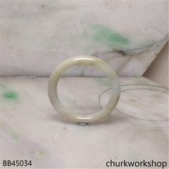 Pale green mix yellowish baby jade bangle