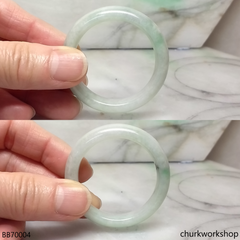 Pale green with splotches green baby bangle