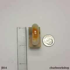 Red jade saddle band, unisex jade band