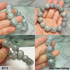 Grayish lavender jade beads bracelet, jade bracelet