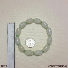 White barrel beads bracelet
