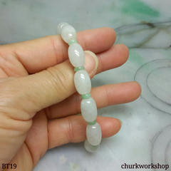 White barrel beads bracelet